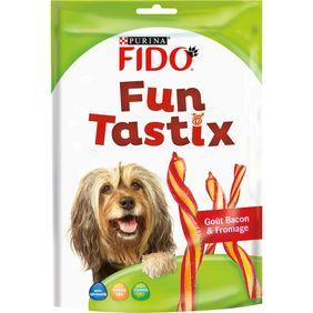 Friandises pour chien Funtastix goût bacon fromage FIDO,150g