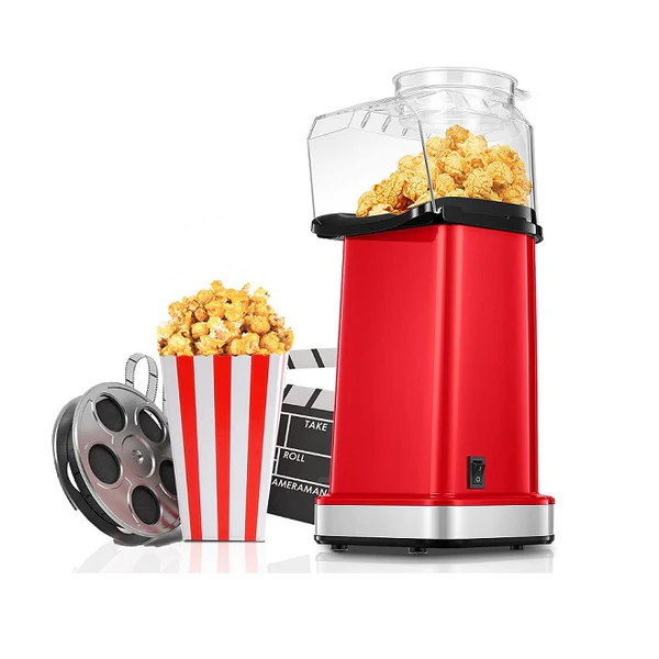 Machine à Popcorn à Air Chaud 1400W rouge Vendos85