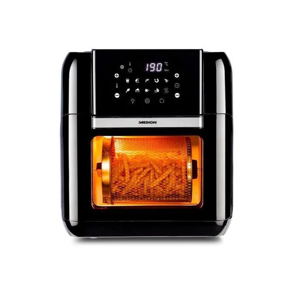 Friteuse A Air Chaud Multifonctions Sans Huile - Md 10072 - 10 Programmes - Vaste Gamme D'accessoires - 10 L - 1500w Medion