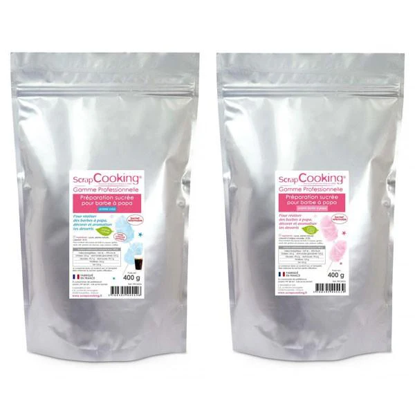 Préparation barbe à papa bleu & rose 800 g Scrapcooking