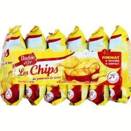 bouton dor les chips de pommes de terre