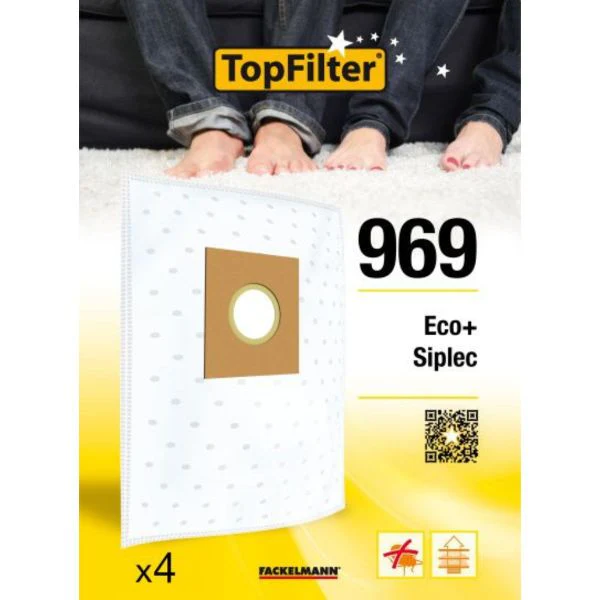 Lot de 4 sacs aspirateur Eco+ et Siplec L 501 Premium TopFilter