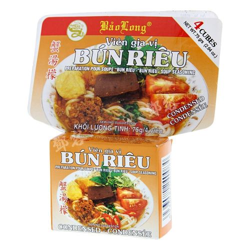 Cubes de bouillon de crabe Bun Rieu (Bao Long) 75g
