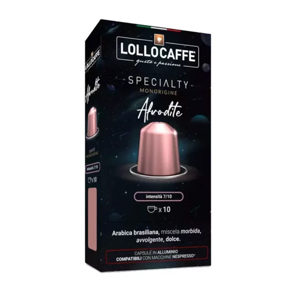 10 Afrodite Aluminium Coffee Capsules Lollo Box Specialty Compatible Nespresso®