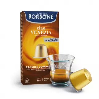 10 Ciao Venezia Aluminium Coffee Capsules Borbone Compatible Nespresso®