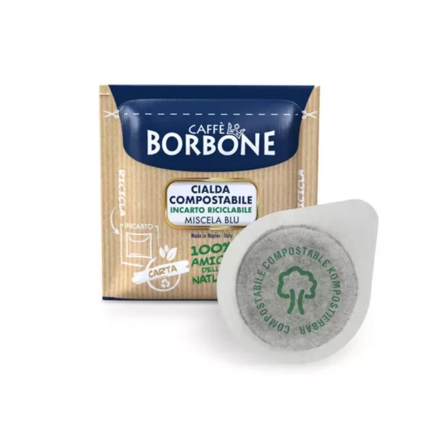 100 ESE Paper Pods 44 mm Caffè Borbone BLUE Blend