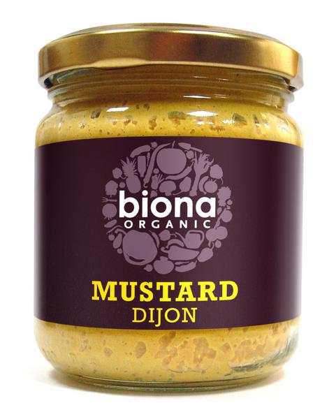 Biona Moutarde de Dijon Bio sans produits laitiers, Vegan, 200g