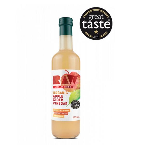 Vinaigre de cidre de pomme biologique Raw Vibrant Living 500 ml