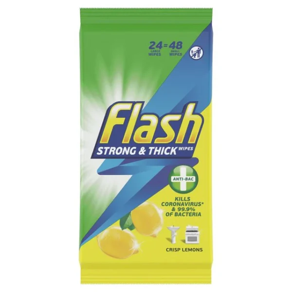 Flash Antibacterial Cleaning Wipes 48 per pack
