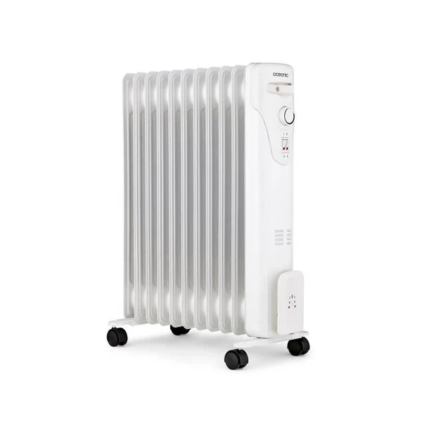 Radiateur électrique Bain D'huile 2500w Oceanic - 3 Puissances - 11 éléments - Blanc - Mobile Oceanic