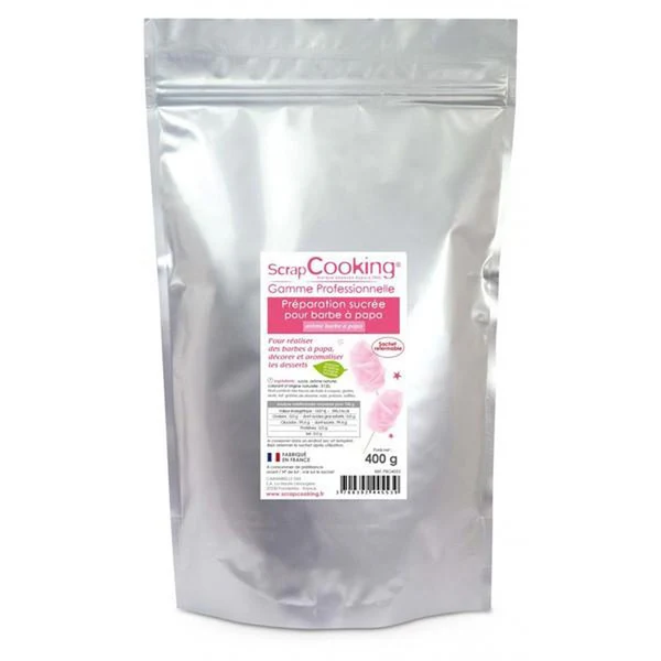Préparation pour barbe à papa rose 800 g Scrapcooking