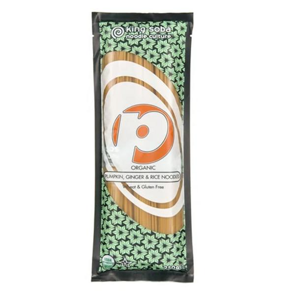 King Soba Organic Pumpkin & Ginger Brown Rice Noodles 250g