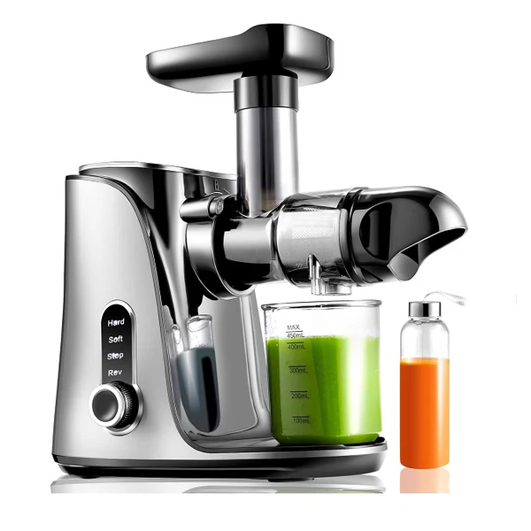 Extracteur de Jus électrique avec Double Vitesse 150W argent noir Vendos85