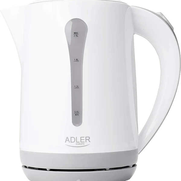 bouilloire électrique sans fil de 2,5L 2200W gris blanc Adler