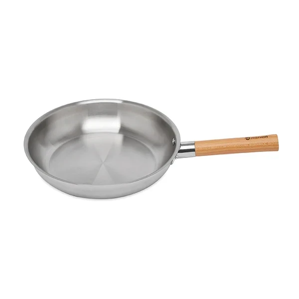 Poêle tout inox manche bois Natural’Inox 28 cm Mathon