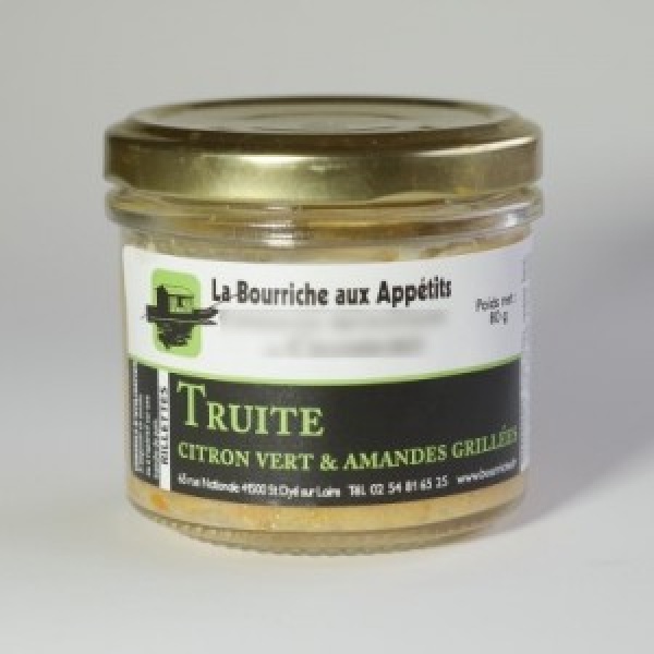 Truite au citron vert et amandes grillées - 80g