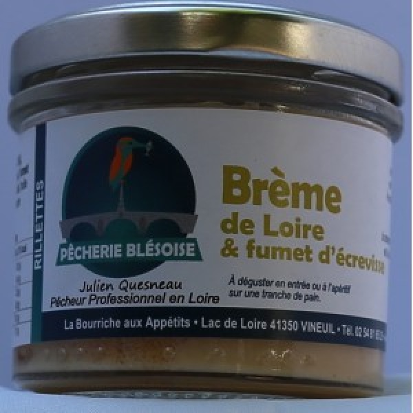 Rillettes de Brême de Loire et Fumet d'écrevisse 80g - Pêcherie Blésoise