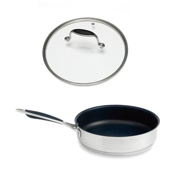 Set sauteuse anti-adhérente Excell’Inox 24 cm et couvercle Mathon