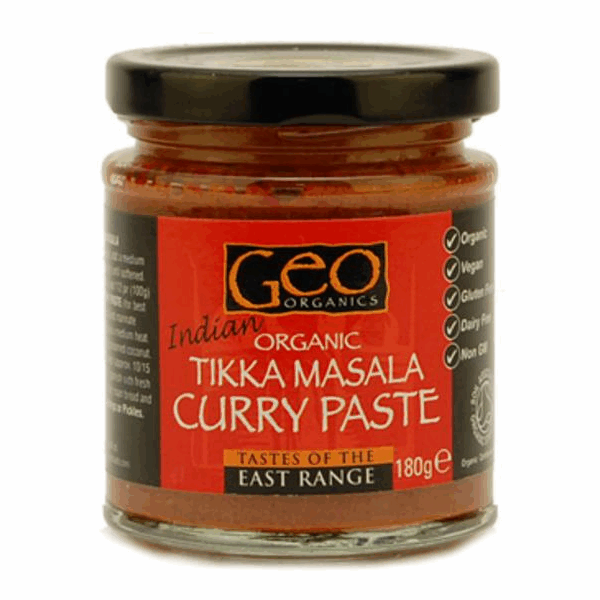 Geo Organics Pâte de Curry Tikka Masala Bio Vegan, 180g