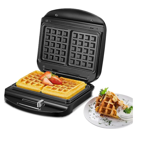 Gaufrier Professionnel 1000W noir Vendos85
