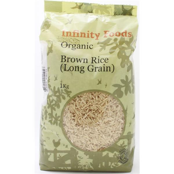 Infinity Foods Riz Complet Biologique à Grains Longs 1kg