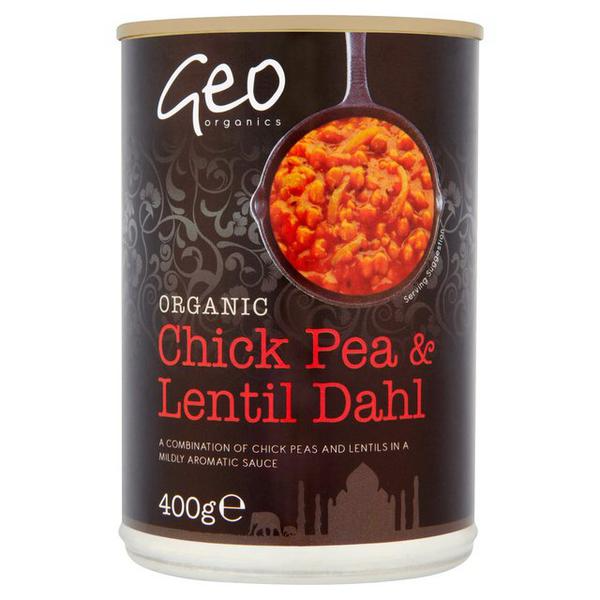 Geo Organics Organic Chickpea & Lentil Dahl Ready Meal Gluten Free, Vegan, 400g