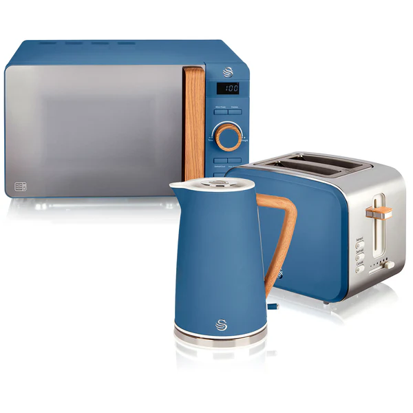Set petit-déjeuner bouilloire grille-pain micro-ondes 20L Nordic Bleu 2200 Bleu STRP2060BLUNEU