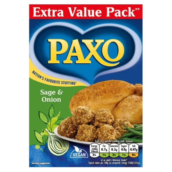 Paxo Sage & Onion Stuffing for Chicken 340g - Special Offer