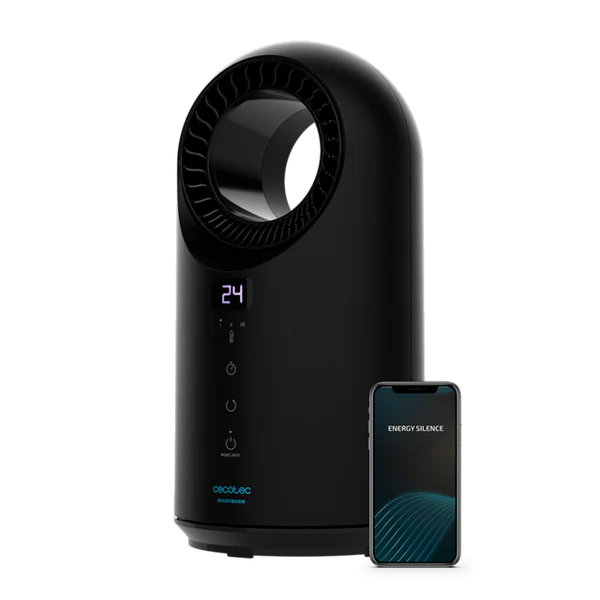 Chauffage soufflant Wi-Fi avec oscillation et 3 modes et panneau tactile 1500W noir Cecotec