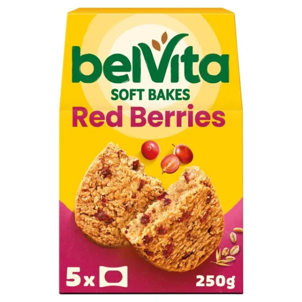 Belvita Red Fruits Soft Bakes Breakfast Biscuits 5 per pack