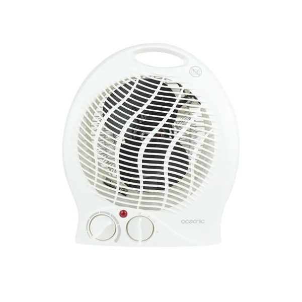 Chauffage Mobile Soufflant 2000w Oceanic - 2 Puissances - Fonction Ventilateur - Blanc Oceanic