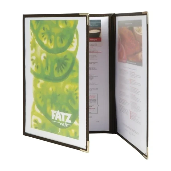 Protège-menus Securit Crystal A4 triples (lot de 3)