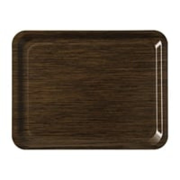 Plateau de service en mélamine Roltex Casino 430x330mm antidérapant wengé