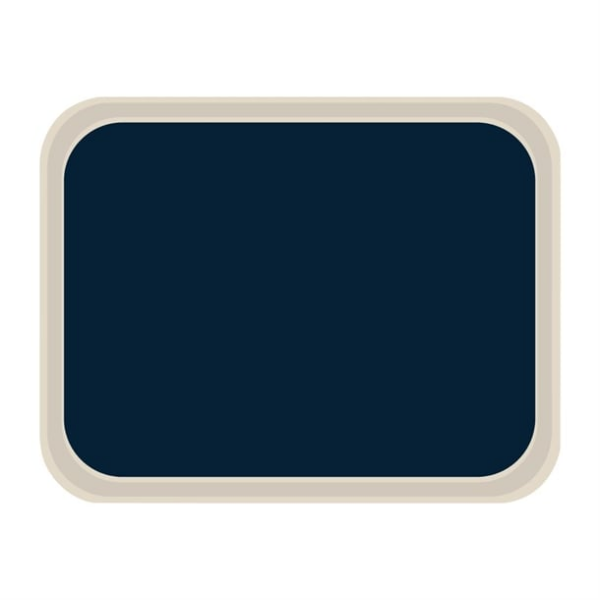 Plateau de service en polyester Roltex standard 455x355mm bleu
