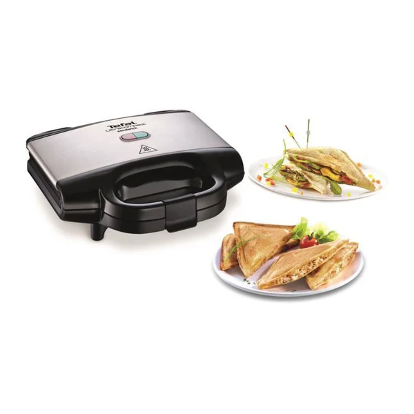 Croque-monsieur, Revetement Antiadhésif, Verrouillage Sécurité, Poignée Thermorésistante Sm155212 Tefal