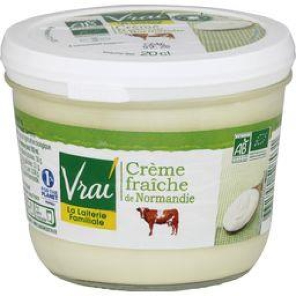 vrai creme fraiche de normandie bio