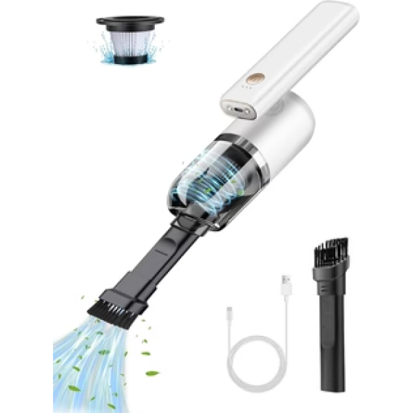 Aspirateur de table sans fil à Rotation de 180 Degrés rechargeable 7000PA blanc Vendos85
