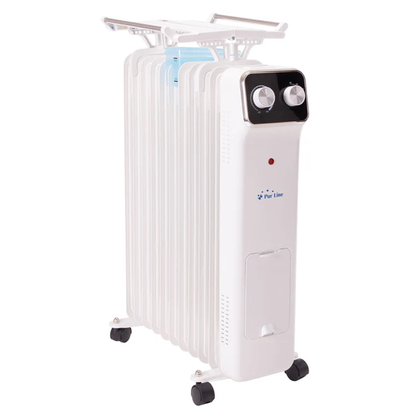 Radiateur d'huile blanc avec réservoir d'humidification Purline