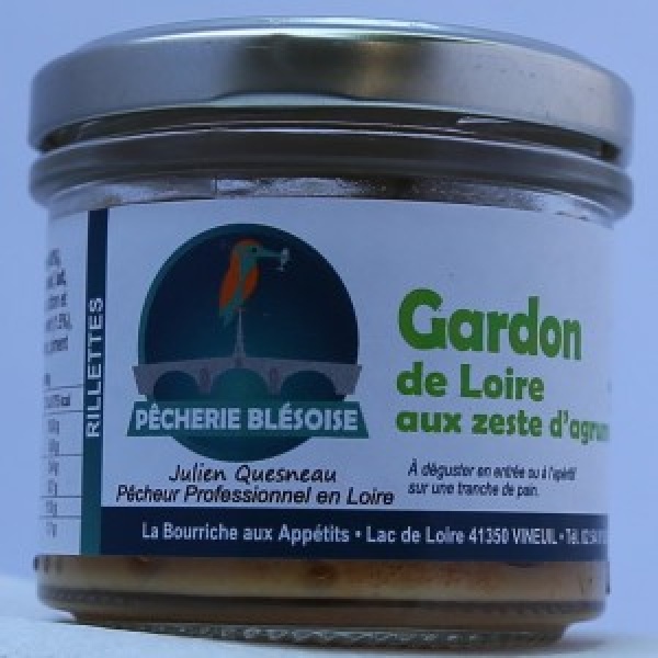 Rillettes de Gardon de Loire aux Zeste d'agrumes 80g - Pêcherie Blésoise