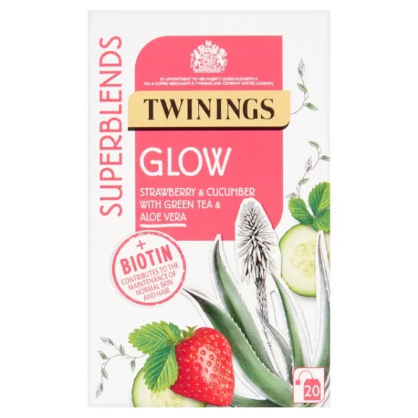 Twinings Superblends Glow with Strawberry, Cucumber and Green Tea 20 per pack