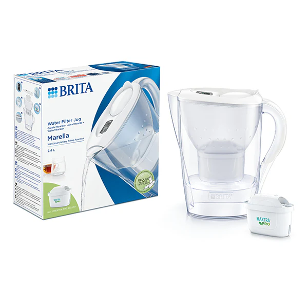 Carafe filtrante Marella blanche 2,4 L et filtre Maxtra Pro Brita france