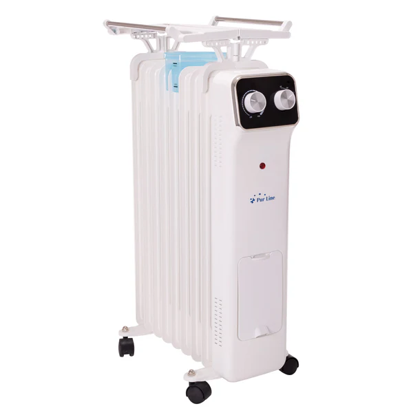 Radiateur d'huile blanc avec réservoir d'humidification Purline