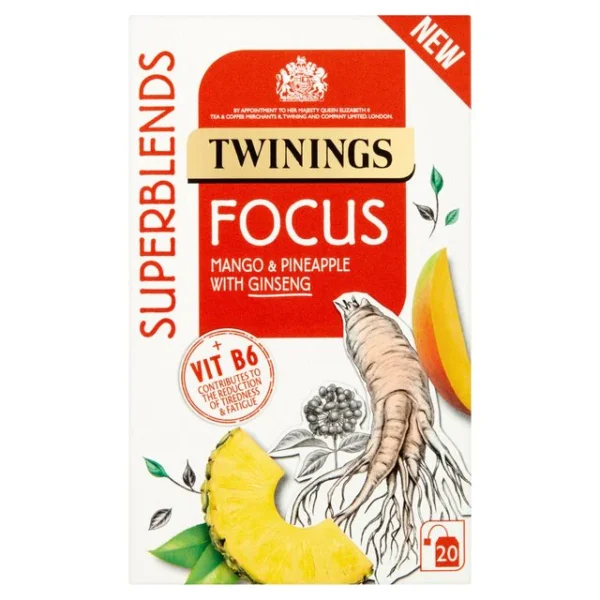 Twinings Superblends Focus with Mango and Pineapple 20 per pack
