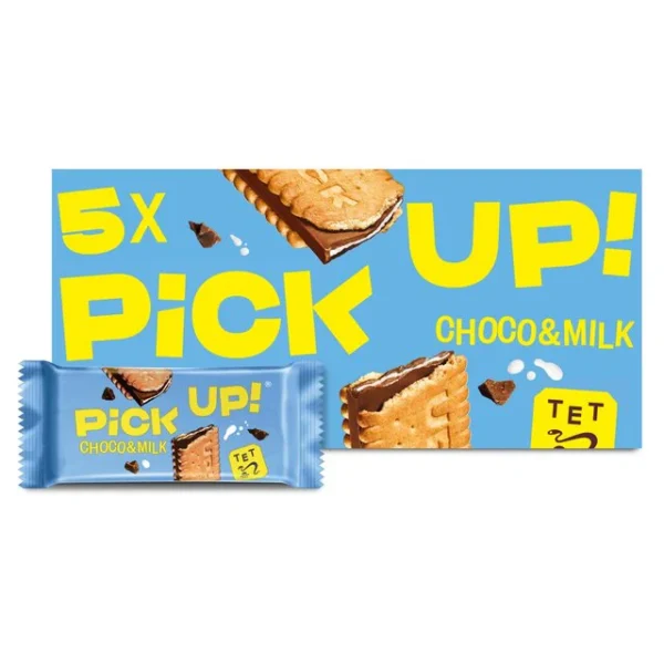 Bahlsen PiCK UP! Choco & Milk Chocolate Biscuit Bars 5 per pack