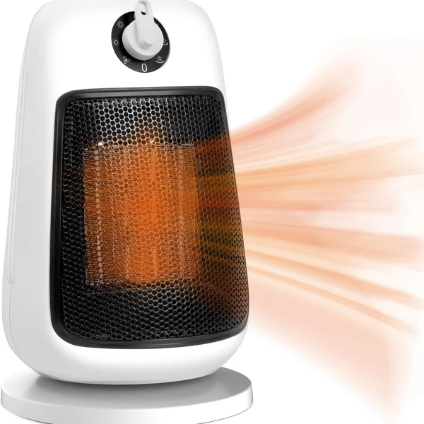 Radiateur Soufflant Oscillant à 90° 1500W blanc Vendos85