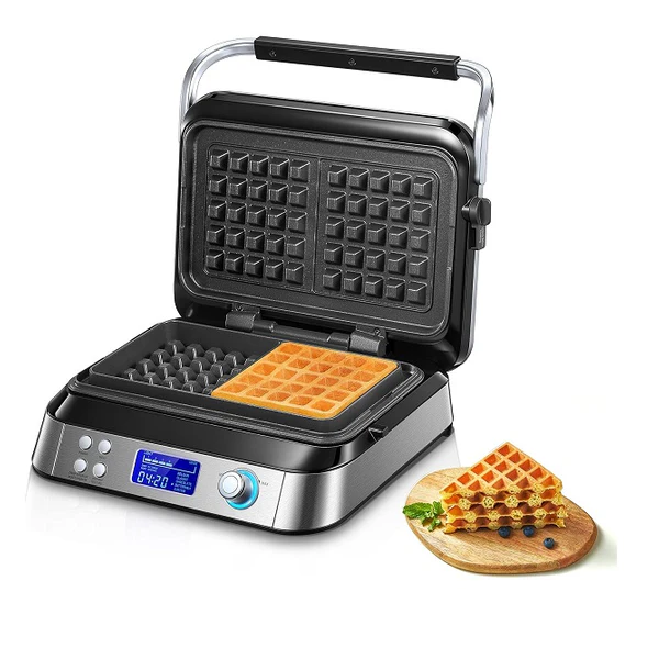 Gaufrier Gaufre Belge 1600W gris noir Vendos85