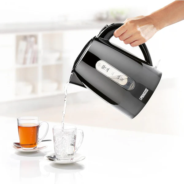 bouilloire électrique de 1,7L sans fil 2200W noir Princess