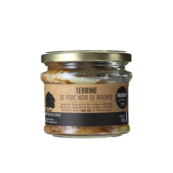 Terrine Jambon de porc noir de Bigorre 180 gr.