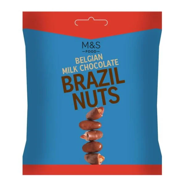 M&S Belgian Milk Chocolate Brazil Nuts 85g