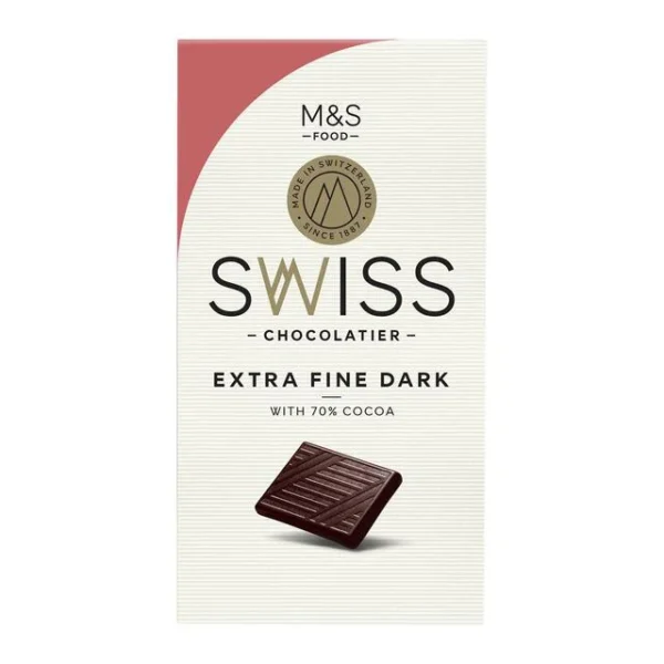 M&S Extra Fine 72% Cocoa Dark Chocolate 125g